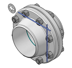 Flange bolt hole orientation Supplier in Italy
